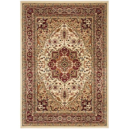 Safavieh 6 x 9 ft. Traditional Lyndhurst Power Loom Area RugIvory & Red LNH330A-6